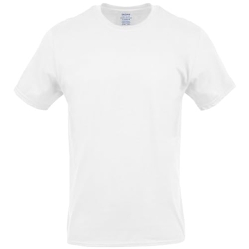 Gildan Crew T-Shirts 6-Pack Large White Comfort Fit
