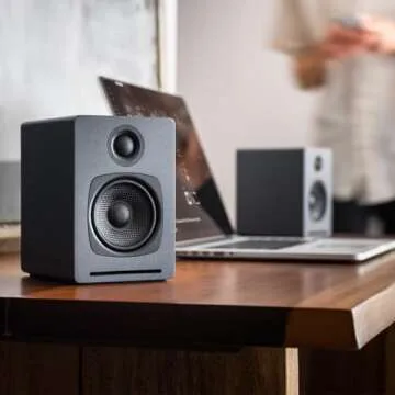 Audioengine A1 Wireless Computer Speakers - 60 W Bluetooth Desktop PC Computer Speakers - Gaming, Mu...