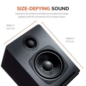 Audioengine A1 Wireless Computer Speakers - 60 W Bluetooth Desktop PC Computer Speakers - Gaming, Music and More
