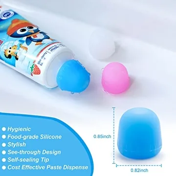 6 Pack Silicone Toothpaste Cap, Tnvee Reusable Squeezer Dispenser