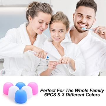 6 Pack Silicone Toothpaste Cap, Tnvee Reusable Squeezer Dispenser