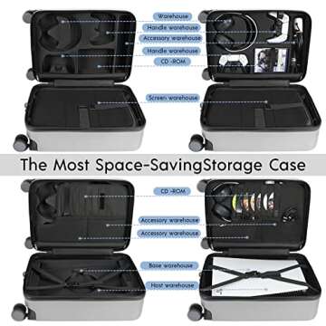 SARLAR Carrying Case Compatible with PS5, Travel Carry Bag Storage for Controllers, Monitor, Headsets, Gaming discs, Charger, & Accessories