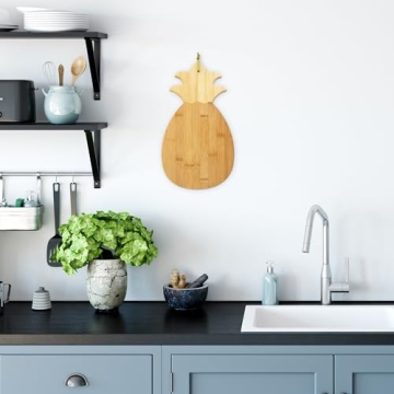 Pineapple Shaped Bamboo Cutting Board for Charcuterie & Decor