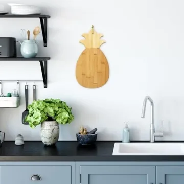 Pineapple Shaped Bamboo Cutting Board for Charcuterie & Decor