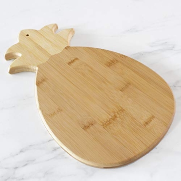 Pineapple Shaped Bamboo Cutting Board for Charcuterie & Decor