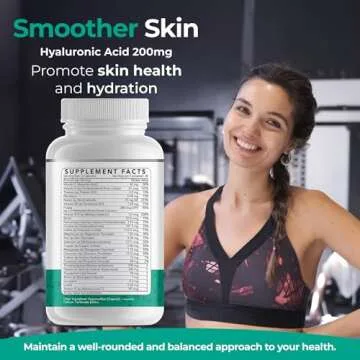 Dr Brad Stanfield Daily Low Dose MultiVitamin & Mineral for Men & Women to Support Cognitive Performance & Memory + Hyaluronic Acid for Skin Health + TMG for Exercise (150 Count)