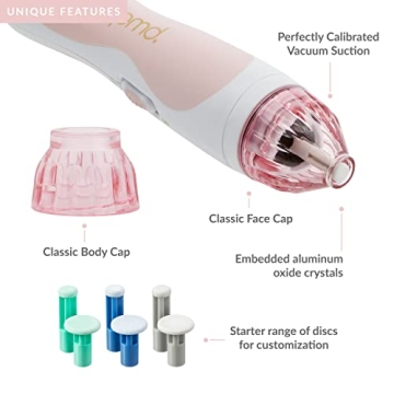 PMD Beauty Microderm Classic | Home Microdermabrasion Kit for Face | Exfoliating Crystals and Suction Help Circulation to Boost Collagen for Radiant Skin