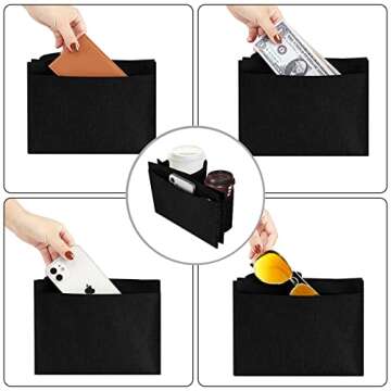 Accmor Luggage Drink Holder, Universal Luggage Travel Cup Holder, Free Hands Suitcase Drinks Beverage Holder, Luggage Cup Caddy Gifts for Travelers Flight Attendants, Black