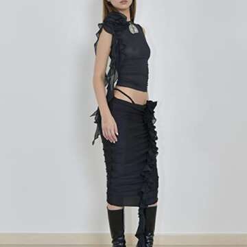 Stylish Y2K Tassel Ruffle Tank Top for Summer