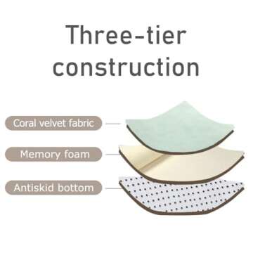 Loartee Nursery Rug Coral Velvet Crawling Rugs Mat Area Rugs Play Crawling Mat(6'7"x9'2", Light Green) for Toddler Children Play Mat Yoga Mat Exercise Pads Carpet