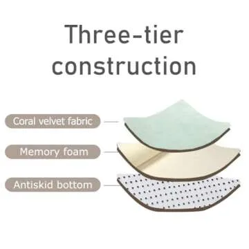 Loartee Nursery Rug Coral Velvet Crawling Rugs Mat Area Rugs Play Crawling Mat(6'7"x9'2", Light Green) for Toddler Children Play Mat Yoga Mat Exercise Pads Carpet