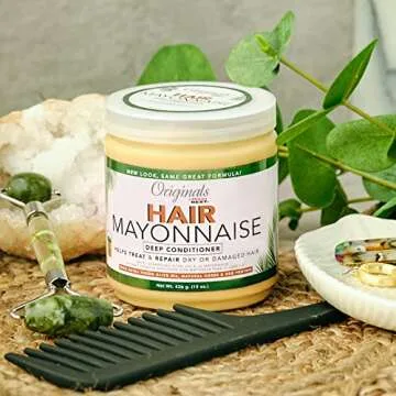 Originals By Africa's Best Hair Mayonnaise Conditioner – 2 Pack (15 oz Jars) – Enriched with Herbal Extracts, Egg Protein & Olive Oil for Deep Conditioning & Repair
