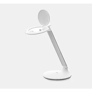 Daylight Company Halo Table Magnifying Lamp, Silver