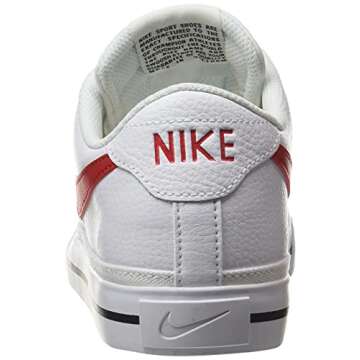 NIKE Men's Sneakers in Stylish White & Red - Size 11.5