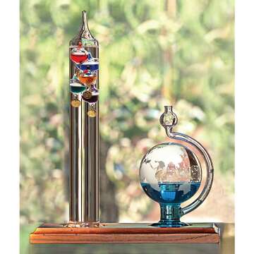 Galileo Thermometer & Glass Barometer Set - AcuRite 00795A2