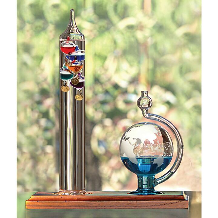 Galileo Thermometer & Glass Barometer Set - AcuRite 00795A2