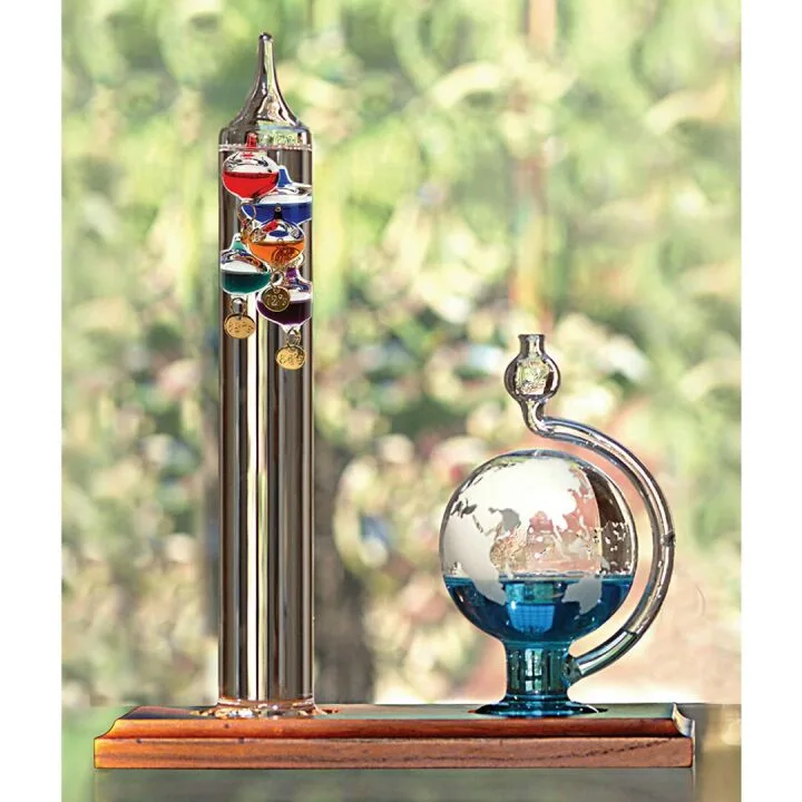 Galileo Thermometer & Glass Barometer Set - AcuRite 00795A2