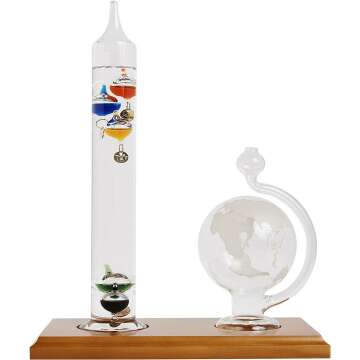 Galileo Thermometer & Glass Barometer Set - AcuRite 00795A2