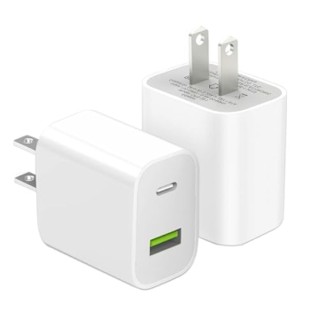 20W Dual USB C Charger Block for iPhone & Samsung