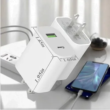 20W Dual USB C Charger Block for iPhone & Samsung