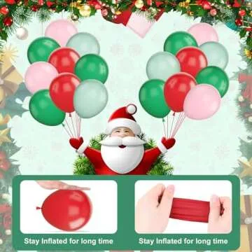 FEYG Christmas Balloon Arch 107 PCS Festive Balloon Kit