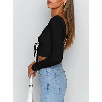 Stylish V Neck Crop Top for Women - SOFIA'S CHOICE