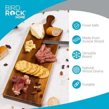 BirdRock Acacia Wooden Serving Board - 23" Charcuterie Tray