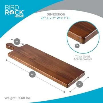 BirdRock Acacia Wooden Serving Board - 23" Charcuterie Tray