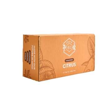 Crate 61 Organics, Handmade in Canada, Plant Based Cold Process Natural Bar Soap, With Premium Essential Oils, Dry Skin, Pack of 6 (Citrus)