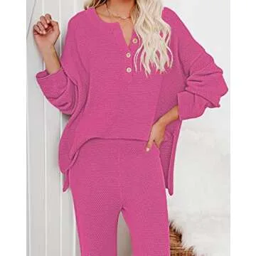 Pink Queen Cozy 2 Piece Sweater Set for Women