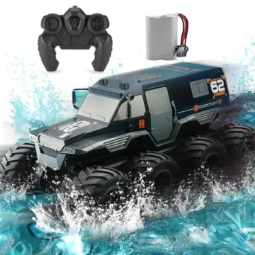 KB KAIBO Amphibious RC Truck: 8WD Off-Road Waterproof Remote Control Car for Kids & Adults