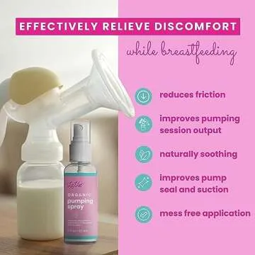 Organic Breast Pumping Spray, Pump Spray Breastfeeding, Breast Pumping Oil, Nipple Spray Pumping, Breast Pump Spray, Lubricant for Breast Shields and Flanges, Prevents Sore Nipples - 2 Oz