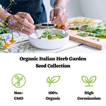 Organic Italian Herb Garden Seed Collection - 5 Packets
