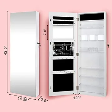 OUTDOOR DOIT 360° Rotating Jewelry Armoire for Stylish Storage