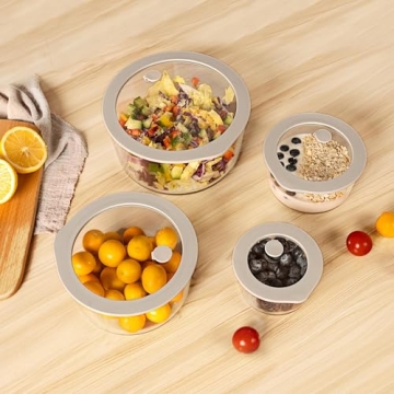EcoEvo Glass Food Containers, Leak Proof & Microwave Safe