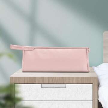 Buwico PU Leather Travel Case Portable Storage Bag for Dyson Airwrap Styler/Dyson Supersonic Hair Dryer, Waterproof Anti-Scratch Dustproof Shockproof Protection Organizer Travel Gift Case (Pink)