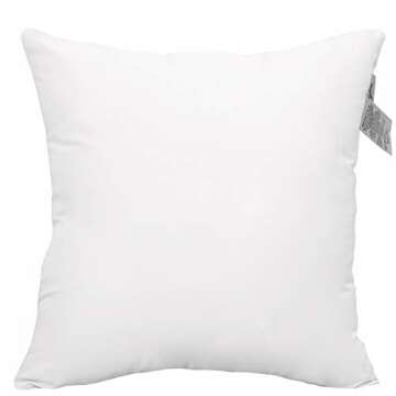 ACCENTHOME 20x20 Pillow Inserts ( Pack of 4 ) Hypoallergenic Throw Pillows Forms | White Square Thro...