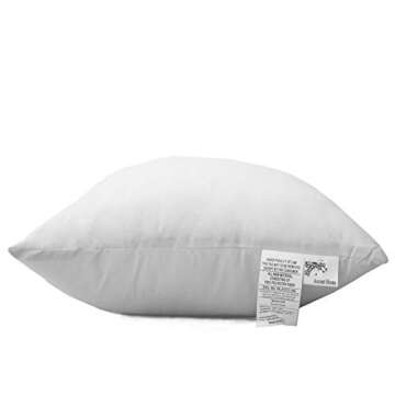 ACCENTHOME 20x20 Pillow Inserts ( Pack of 4 ) Hypoallergenic Throw Pillows Forms | White Square Throw Pillow Insert | Decorative Sham Stuffer Cushion Filler for Sofa , Couch , Bed & Living Room Decor