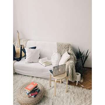 ACCENTHOME 20x20 Pillow Inserts ( Pack of 4 ) Hypoallergenic Throw Pillows Forms | White Square Throw Pillow Insert | Decorative Sham Stuffer Cushion Filler for Sofa , Couch , Bed & Living Room Decor