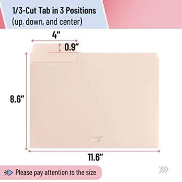 Mr. Pen- Pastel Poly File Folders, 1/3 Cut Tab, 6 Pack, Letter Size, Colored Letter Office Supplies File Folders