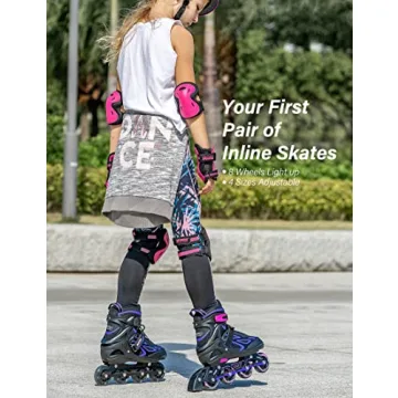 2pm Sports Adjustable Inline Skates for Kids with Lights