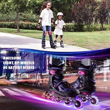 2pm Sports Adjustable Inline Skates for Kids with Lights