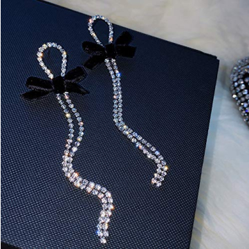 Missgrace Bohemian Long Rhinestones Tassels Earrings for Women