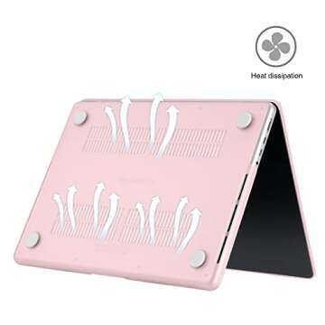 EooCoo Hard Case Clear Compatible with MacBook Pro 16 inch Case 2025 2024-2021 Release M4 M3 M2 M1 Pro/Max Chip A3403 A3186 A2991 A2780 A2485 with Keyboard Cover, Screen Protector, Matte Pink