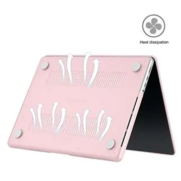 EooCoo Hard Case Clear Compatible with MacBook Pro 16 inch Case 2025 2024-2021 Release M4 M3 M2 M1 Pro/Max Chip A3403 A3186 A2991 A2780 A2485 with Keyboard Cover, Screen Protector, Matte Pink