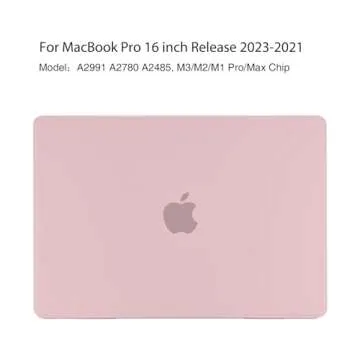EooCoo Hard Case Clear Compatible with MacBook Pro 16 inch Case 2025 2024-2021 Release M4 M3 M2 M1 Pro/Max Chip A3403 A3186 A2991 A2780 A2485 with Keyboard Cover, Screen Protector, Matte Pink