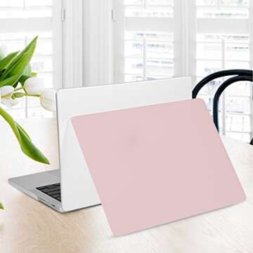 EooCoo Hard Case Clear Compatible with MacBook Pro 16 inch Case 2025 2024-2021 Release M4 M3 M2 M1 Pro/Max Chip A3403 A3186 A2991 A2780 A2485 with Keyboard Cover, Screen Protector, Matte Pink