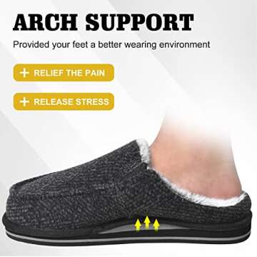 ONCAI Men's Orthotic Slippers with Memory Foam Clogs