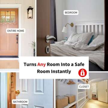 FlipLok High Security Door Lock - 10X Stronger Than a Deadbolt, Keypad Lock, Silver, Keyless