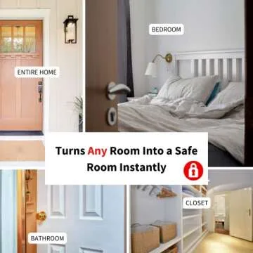 FlipLok High Security Door Lock - 10X Stronger Than a Deadbolt, Keypad Lock, Silver, Keyless